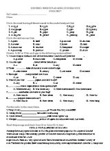 The first written 45-minute term test English 7 - No 2
